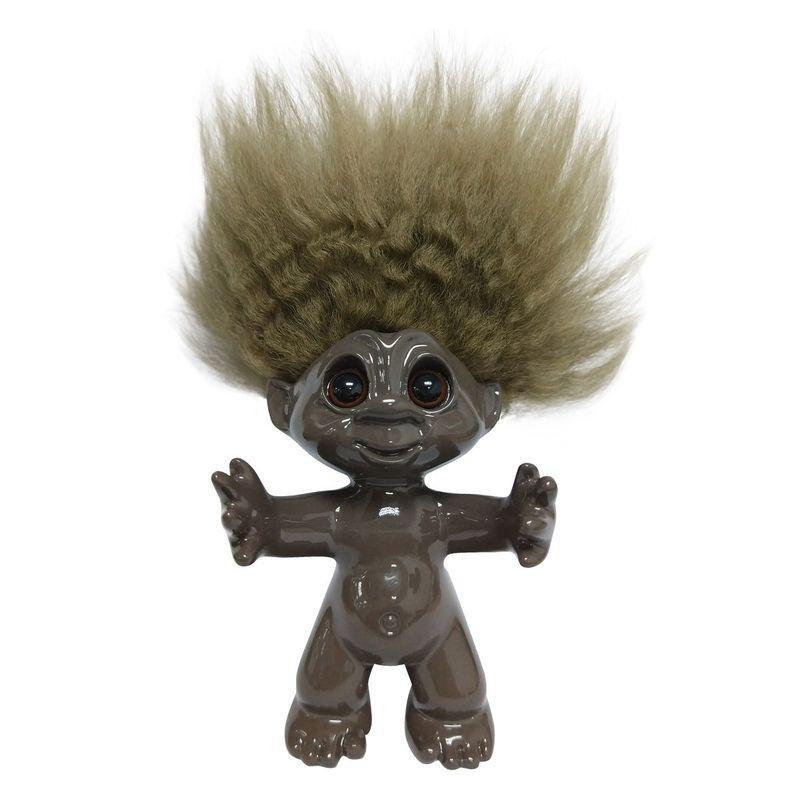 Good Luck Troll Brown with Brown Hair Statue (9 cm), , large image number 0