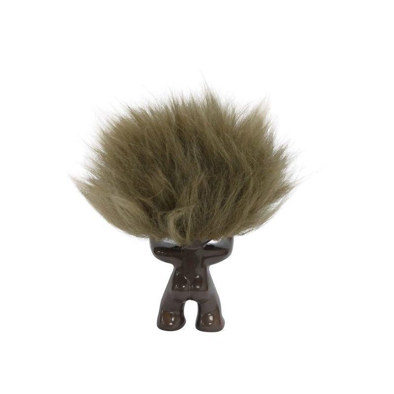 Good Luck Troll Brown with Brown Hair Statue (9 cm), , large image number 2