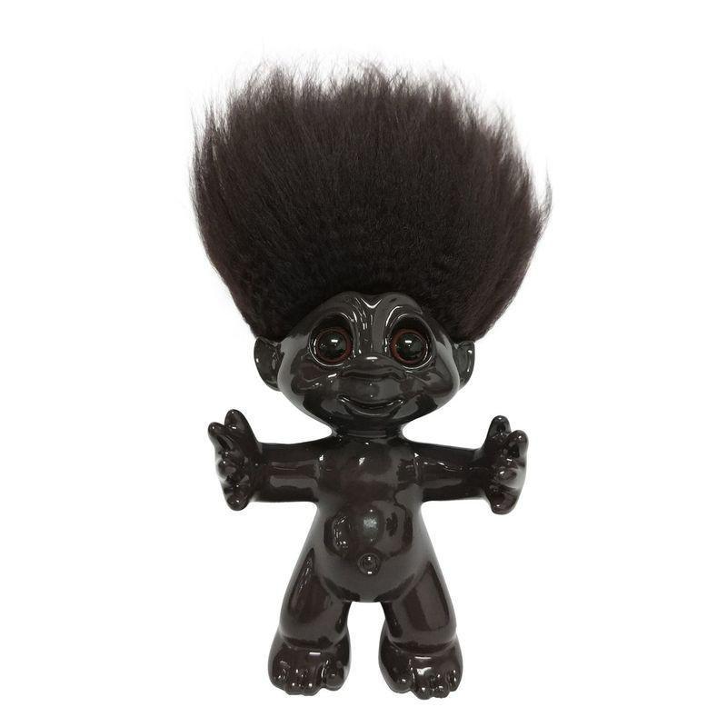BYSOMMER Good Luck Troll Dark Brown with Dark Brown Hair Statue (9