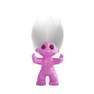 BYSOMMER - Good Luck Troll Pink with White Hair Statue (9 cm)
