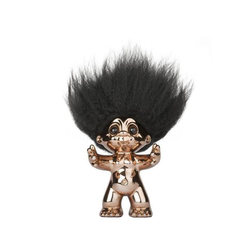 Good Luck Troll Bronze with Black Hair Statue (9 cm), , large image number 0