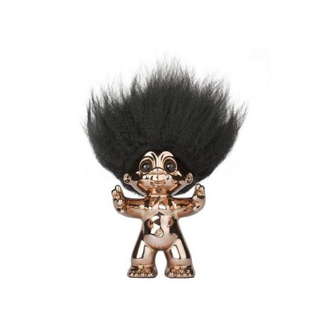 BYSOMMER - Good Luck Troll Bronze with Black Hair Statue (9 cm)