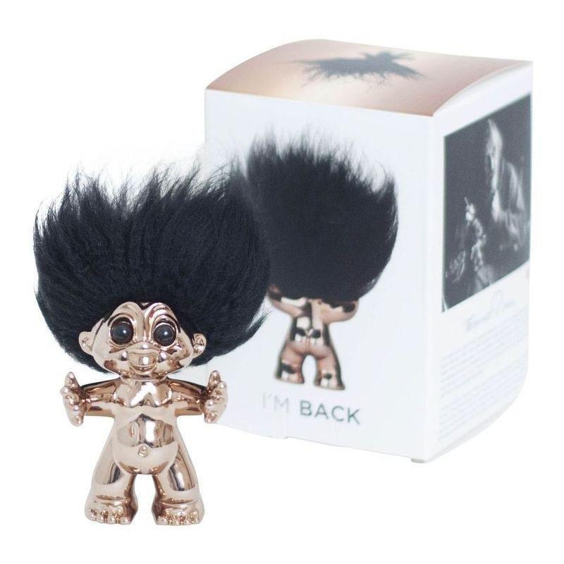 Good Luck Troll Bronze with Black Hair Statue (9 cm), , large image number 2