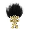 BYSOMMER - Good Luck Troll Brushed Brass with Black Hair Statue (12 cm)
