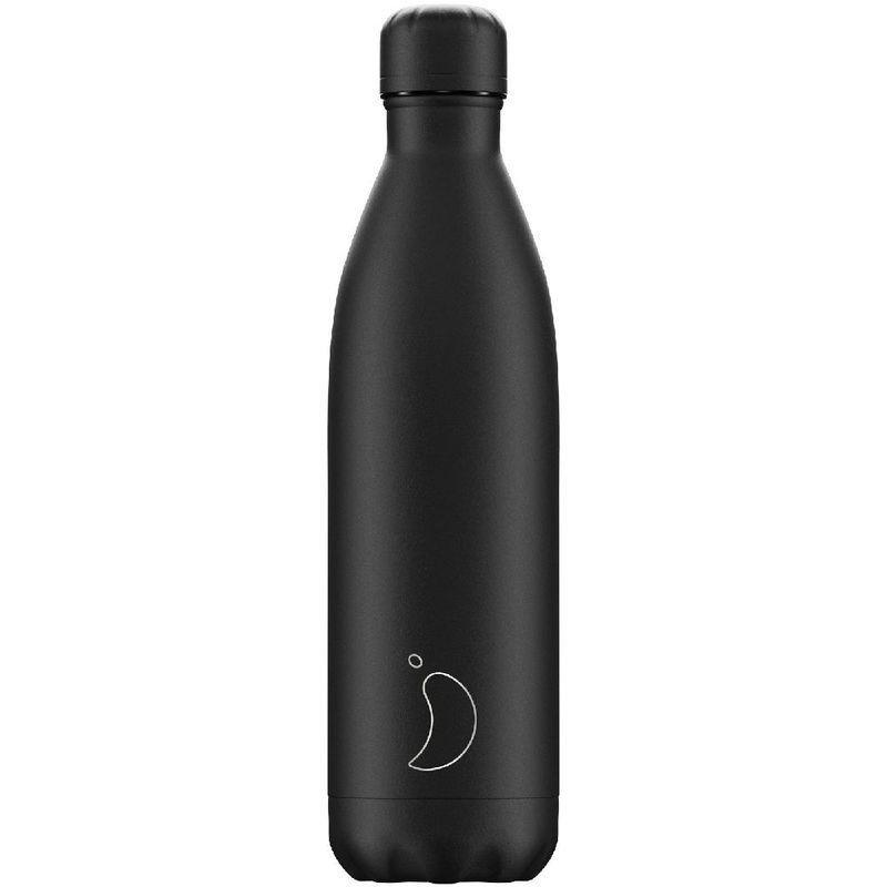 Chilly's Bottle Monochrome All Black Water Bottle 750ml, , large image number 0
