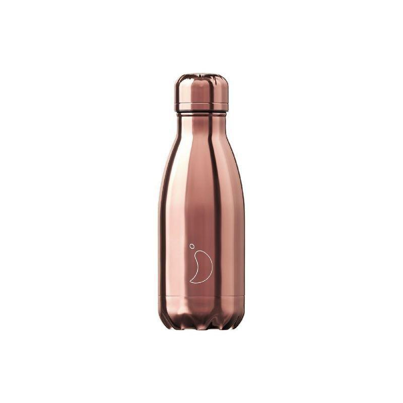 Chilly's Bottle Chrome Rose Gold Water Bottle 260ml, , large image number 0