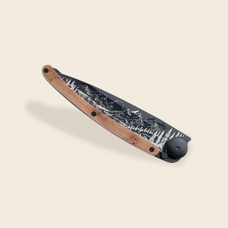 Deejo 37G Pocket Knife - Juniper Wood/Mountain (Grey), , large image number 2