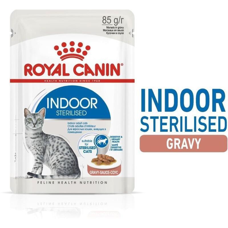 Royal Canin Feline Health Nutrition Indoor Wet Food Pouches (12 x 85g), , large image number 0