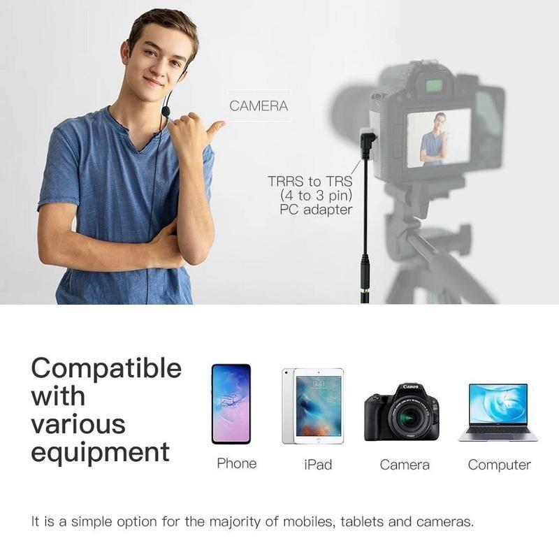 Fifine C1 Lavalier Microphone with Extension Cable & Y-Splitter, , large image number 2