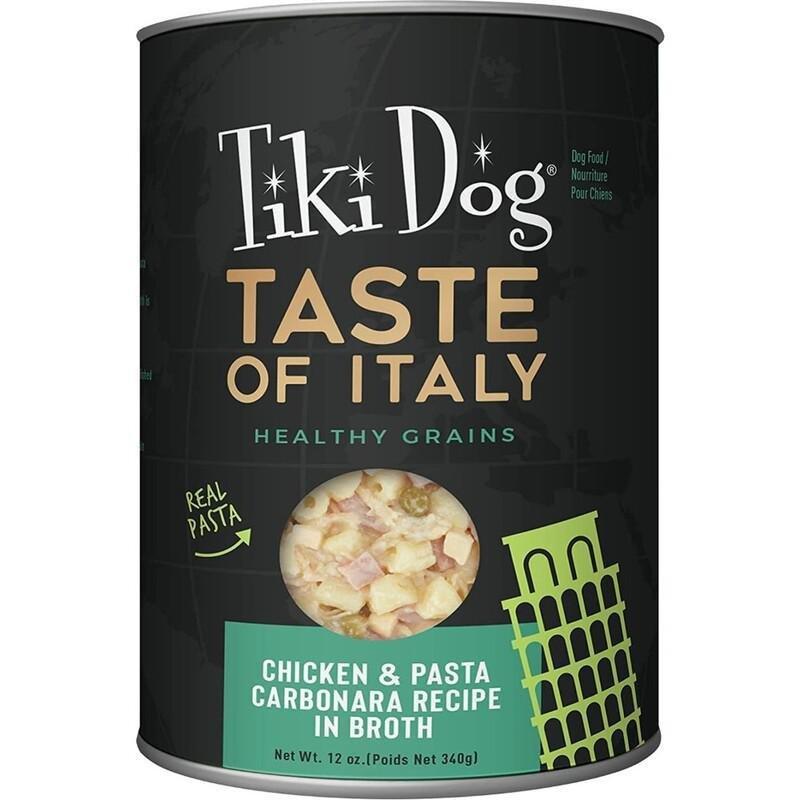 Tiki Dog Taste of Italy! Chicken & Pasta Carbonara 12 Oz Can, , large image number 0