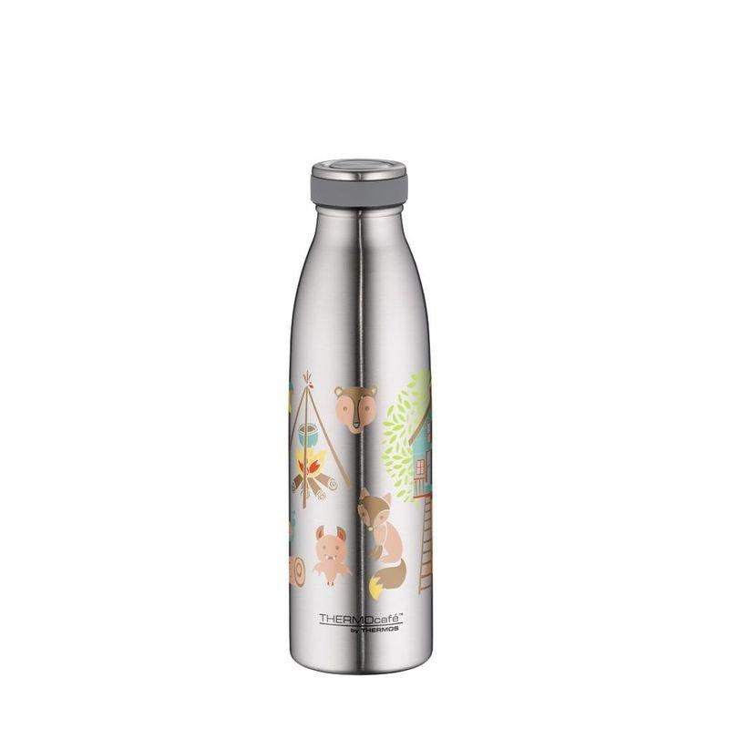 Thermos Thermocafe By Double Wall Stainless Steel Insulated Bottle 500ml Forest, , large image number 0
