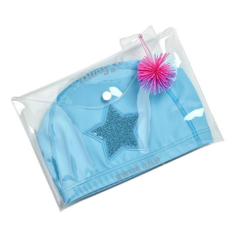 Bling2O Swimming Cap Blue Rhinestone Star, , large image number 1