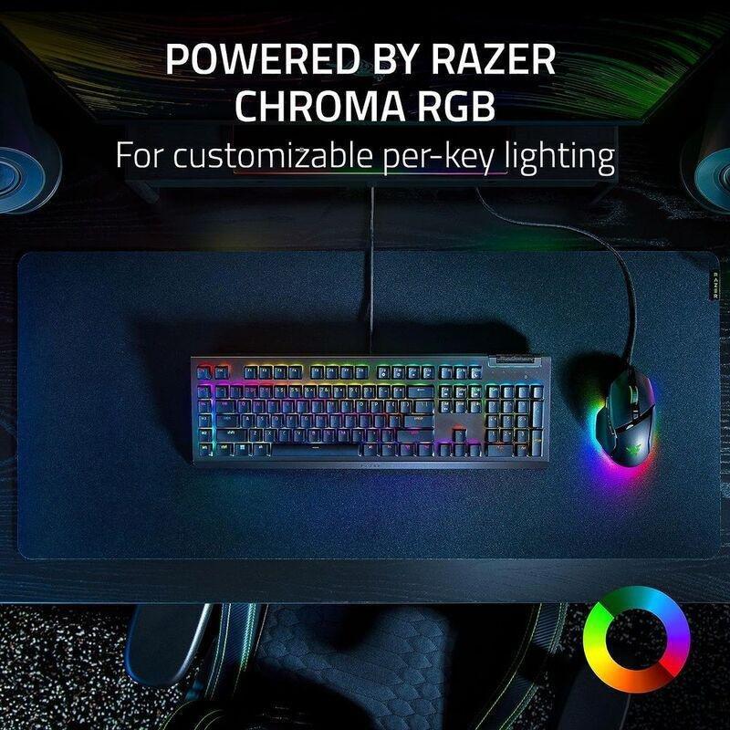Razer BlackWidow V4 X Mechanical Gaming Keyboard - Green Switch - Razer Chroma RGB - (Arabic/English), , large image number 4