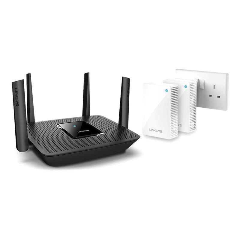 Linksys Mr8300 Tri-Band Mesh Wifi Router & 2 Velop Plug-In Nodes, , large image number 0