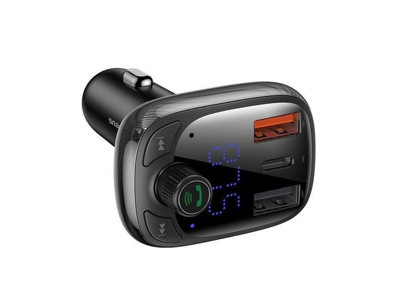 BASEUS - Baseus T typed S-13 wireless MP3 car charger PPS Quick Charger-EU - Black