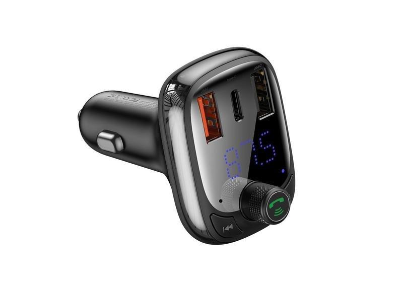 BASEUS - Baseus T typed S-13 wireless MP3 car charger PPS Quick Charger-EU - Black