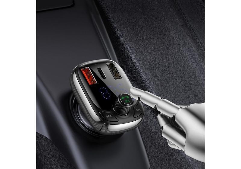 Baseus T typed S-13 wireless MP3 car charger PPS Quick Charger-EU - Black, , large image number 6