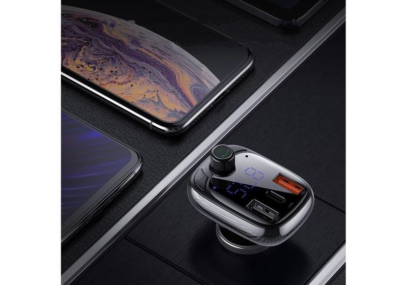 Baseus T typed S-13 wireless MP3 car charger PPS Quick Charger-EU - Black, , large image number 7