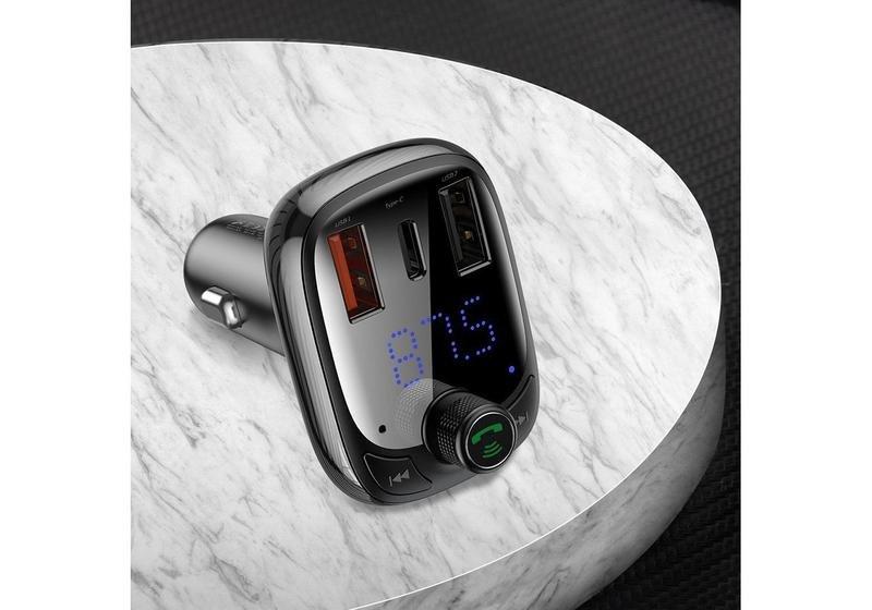 Baseus T typed S-13 wireless MP3 car charger PPS Quick Charger-EU - Black, , large image number 9