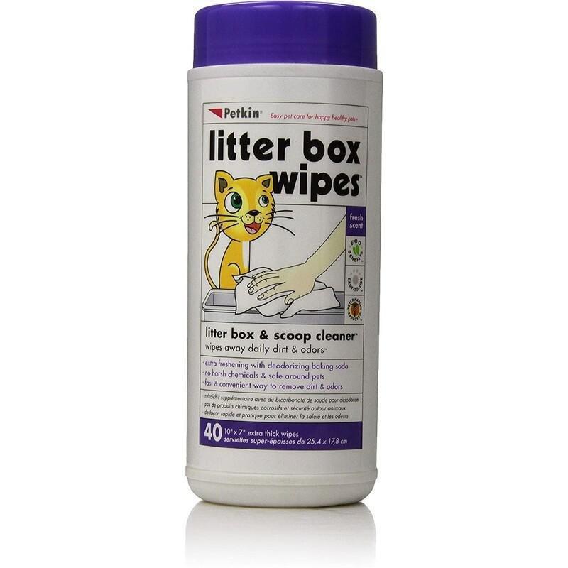Petkin Cat Litter Box Wipes Dog Hygiene & Cat Hygiene Wipes, , large image number 0