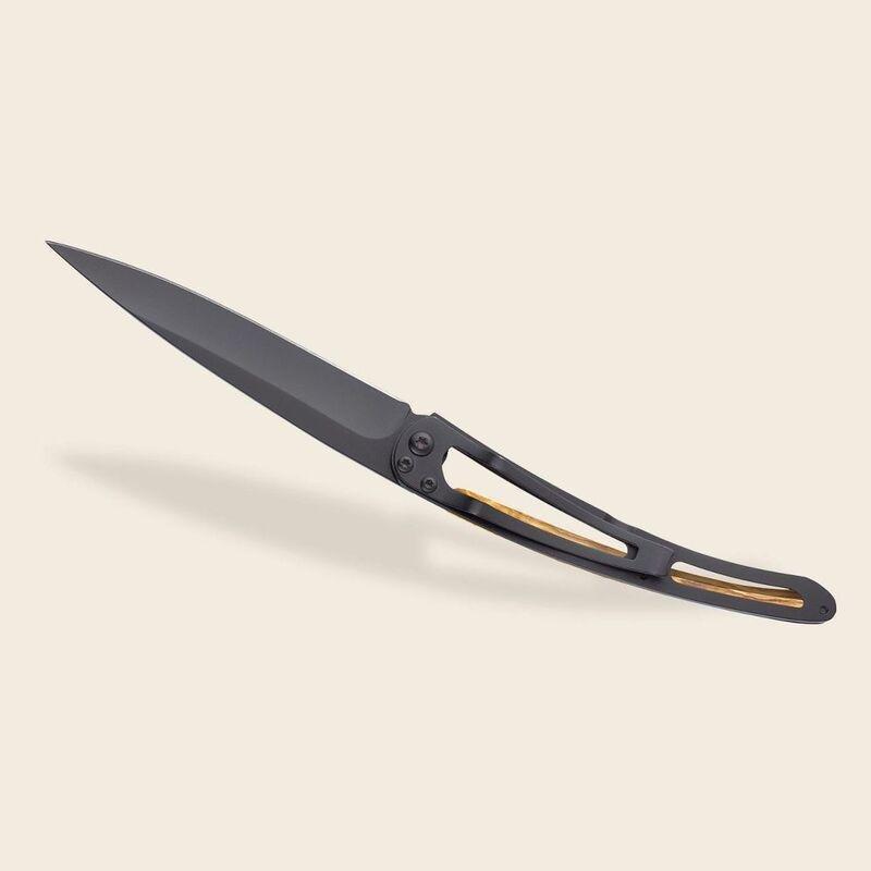 Deejo 37G Pocket Knife - Olive Wood/Howling (Grey), , large image number 4