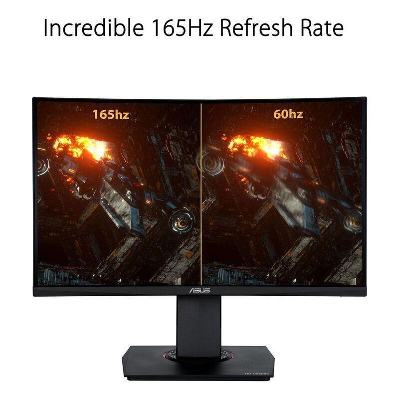 ASUS TUF Gaming VG24VQR Curved Gaming Monitor - 24 inch Full HD (1920 x 1080)/165Hz, , large image number 1