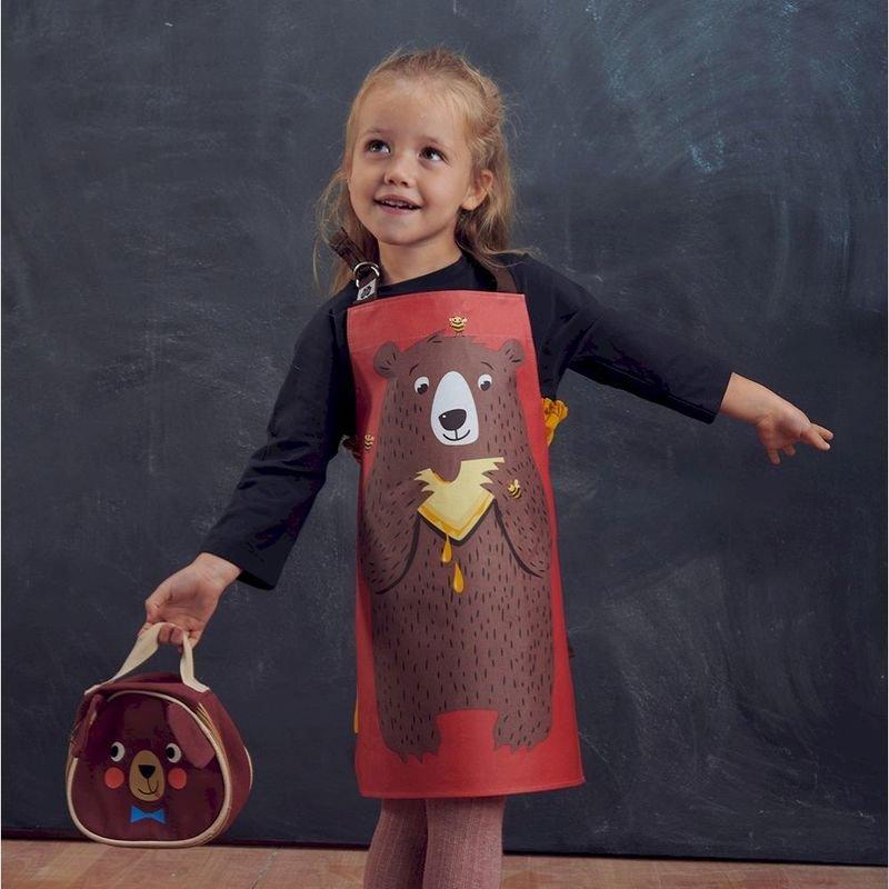 Threadbear Design Fred The Bear Cotton Apron 6-8 Yrs, , large image number 1