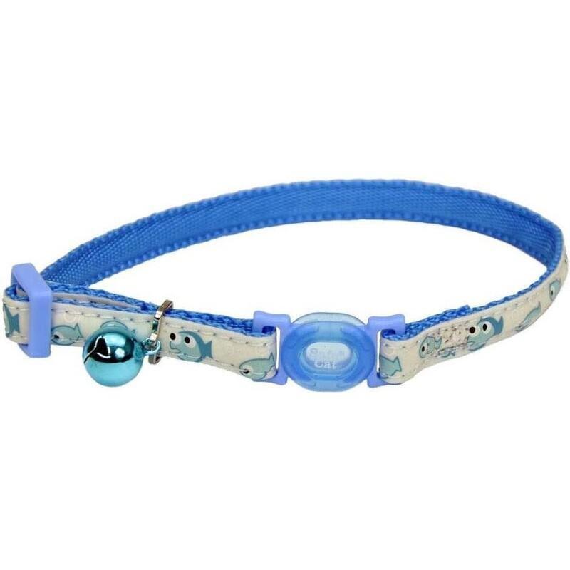 Coastal Safe Glow In The Dark Adjustable Blue Breakaway Cat Collar, , large image number 0