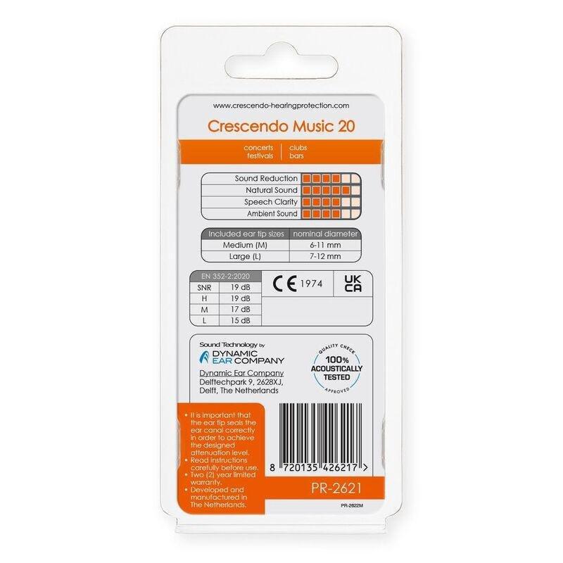 Crescendo Music 20 Hearing Protection Reusable Earplugs, , large image number 4