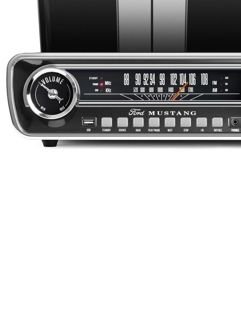ION Mustang LP 4-in-1 Turntable Music Center with Vinyl/Radio/USB/AUX - Black, , large image number 3
