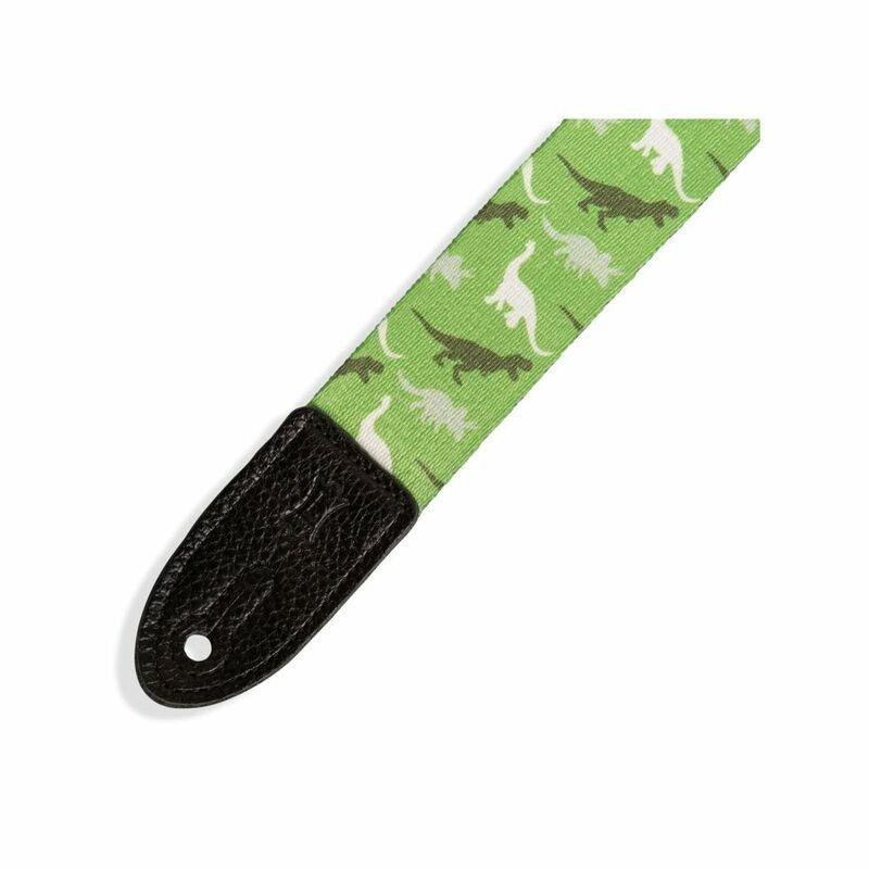Levys 1 1/2'Wide Kids Guitar Strap Printed With Dinosaur Mpjr003, , large image number 1