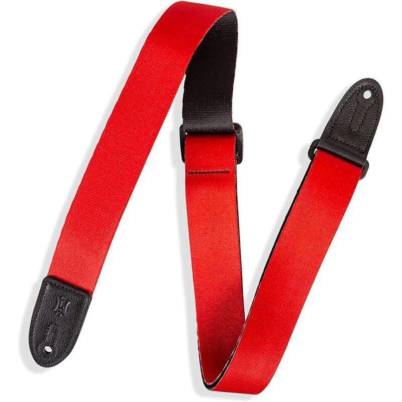 Levys 1 Wide Red Kids Guitar Strap MPJRRED 1.2-Inch - Black, , large image number 0