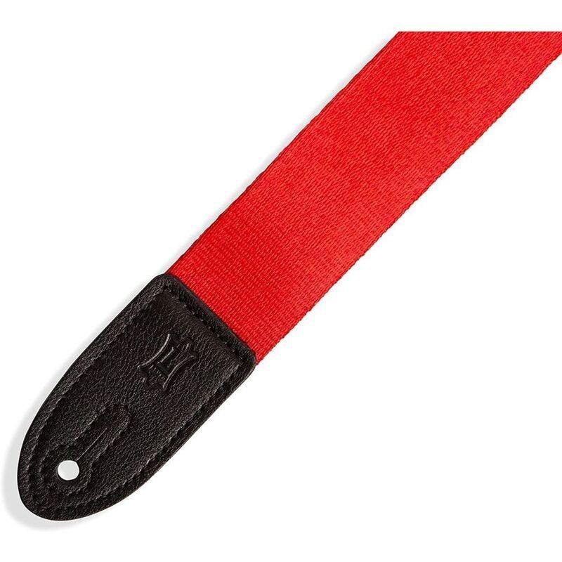 Levys 1 Wide Red Kids Guitar Strap MPJRRED 1.2-Inch - Black, , large image number 1