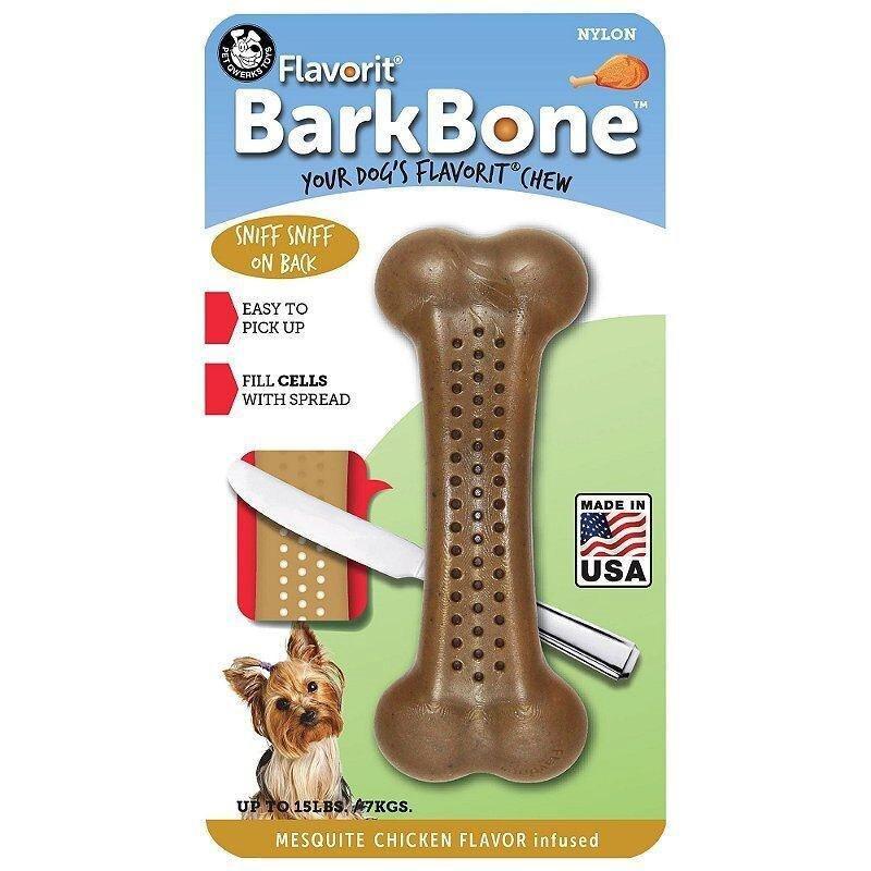 Pet Qwerks Barkbone Flavorit Mesquite Chicken Flavor Bone Nylon Dog Chew Toy - Small, , large image number 0
