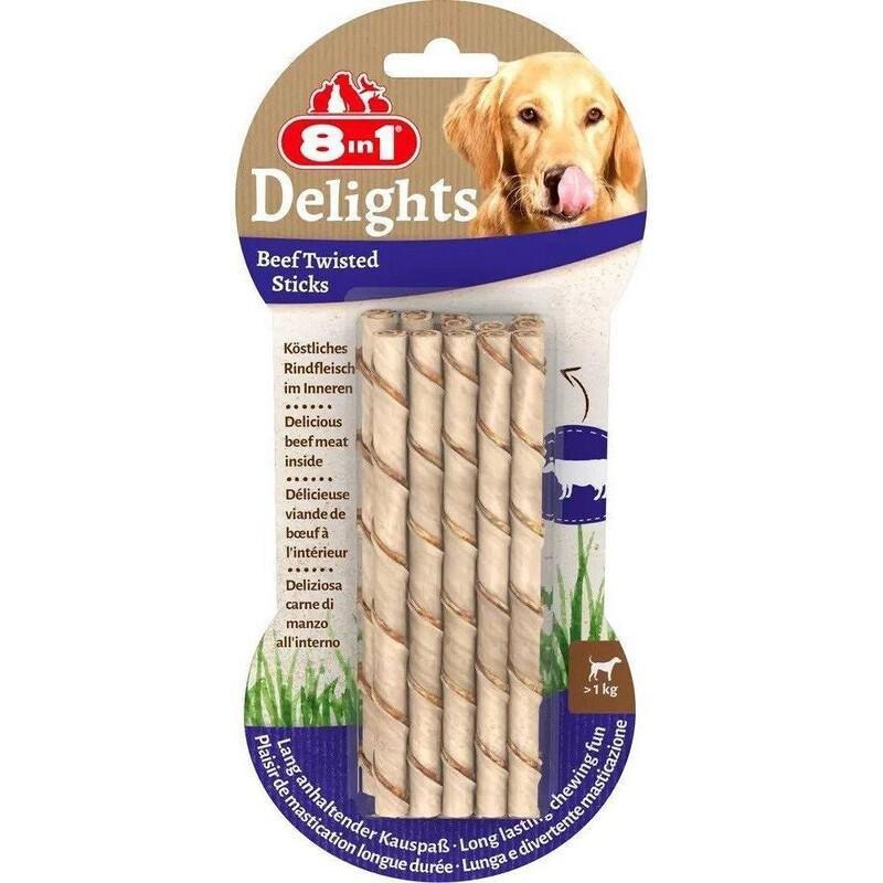 8IN1 Delights Beef Twisted Sticks, , large image number 0