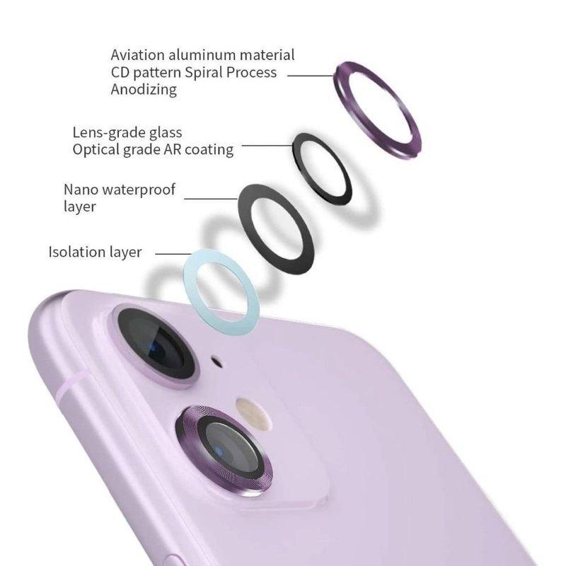 HYPHEN Camera Lens Protector Purple for iPhone 11, , large image number 1