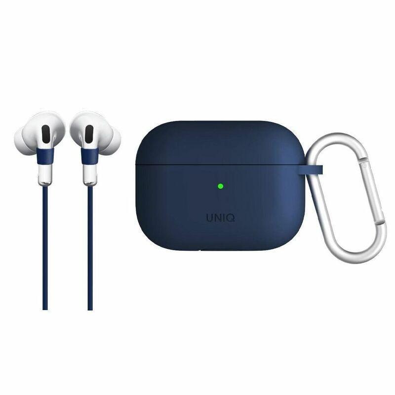 UNIQ - Uniq Vencer Silicone Hang Case for Apple AirPods Pro Marine Blue