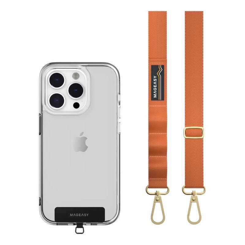 Mageasy Strap+Strap Card 20mm for Smartphone - Orange, , large image number 0