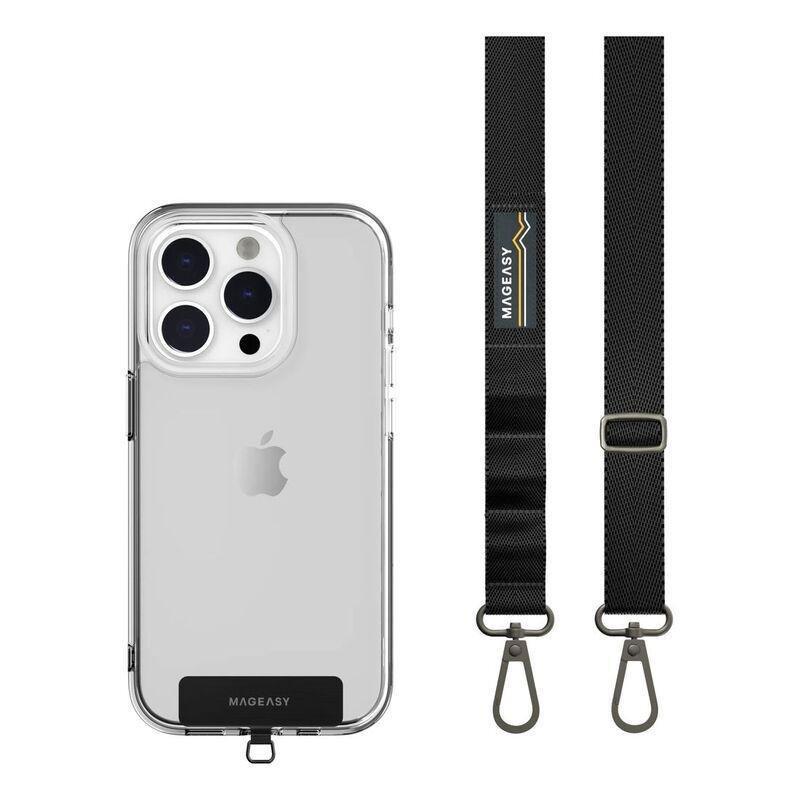 Mageasy Strap+Strap Card 20mm for Smartphone - Black, , medium