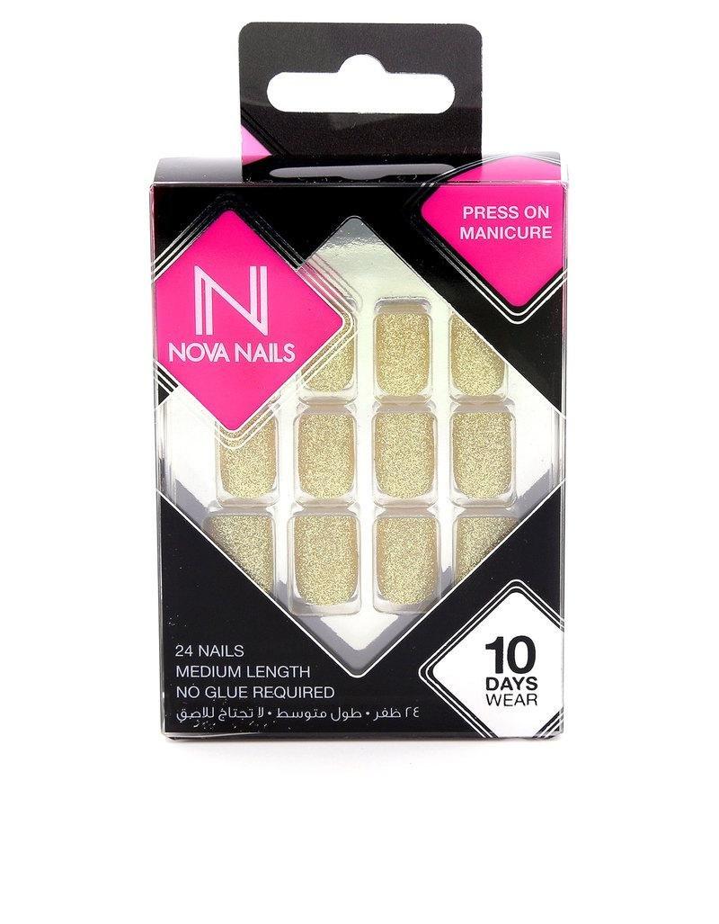 Nova Nails Press On Solid Gold Glitter, , large image number 0