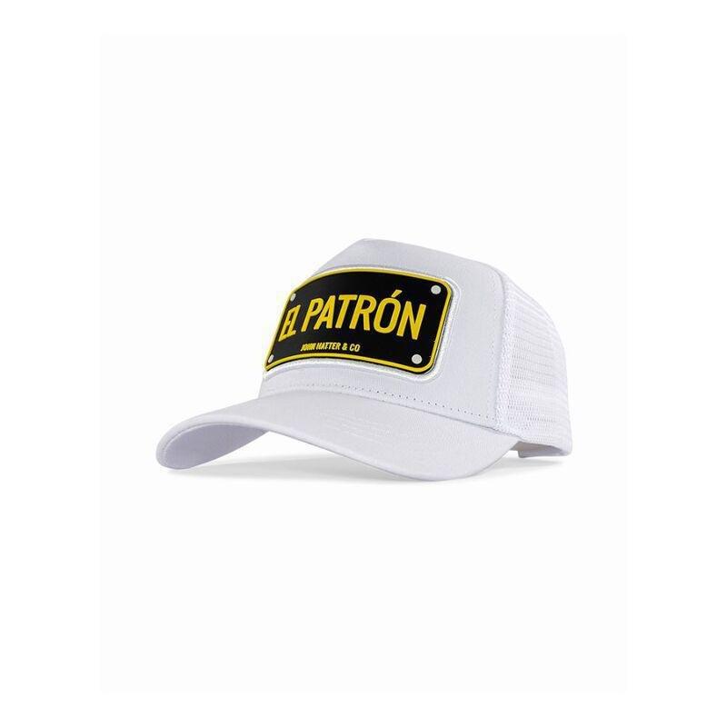 John Hatter El Patron White Rubber Patch Cap Unisex Cap White, , medium