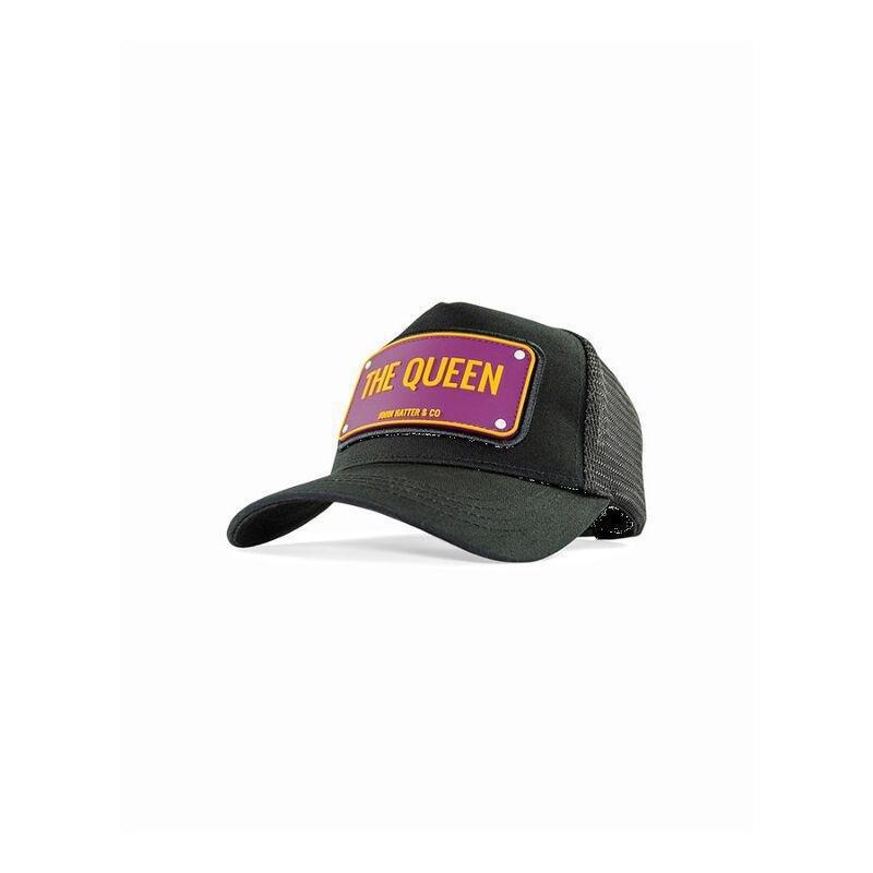 John Hatter The Queen Black Rubber Patch Cap Unisex Cap Black, , medium