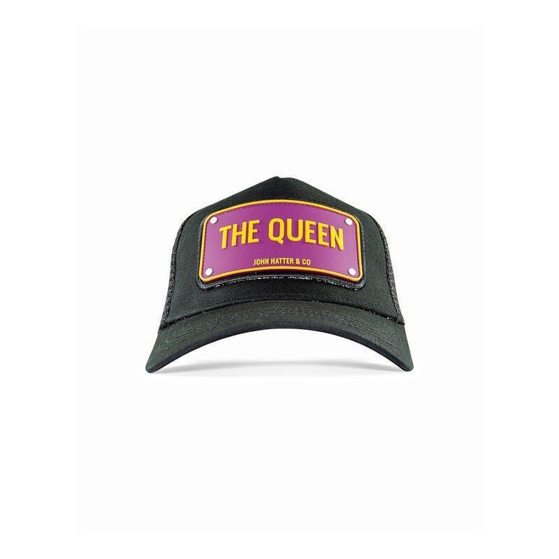 John Hatter The Queen Black Rubber Patch Cap Unisex Cap Black, , large image number 1