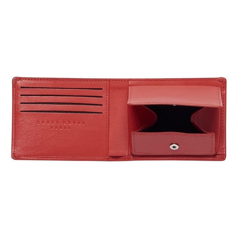 Carre Royal Portefeuille Porte-Carte Avec Monnaie Leather Wallet Red, , large image number 1