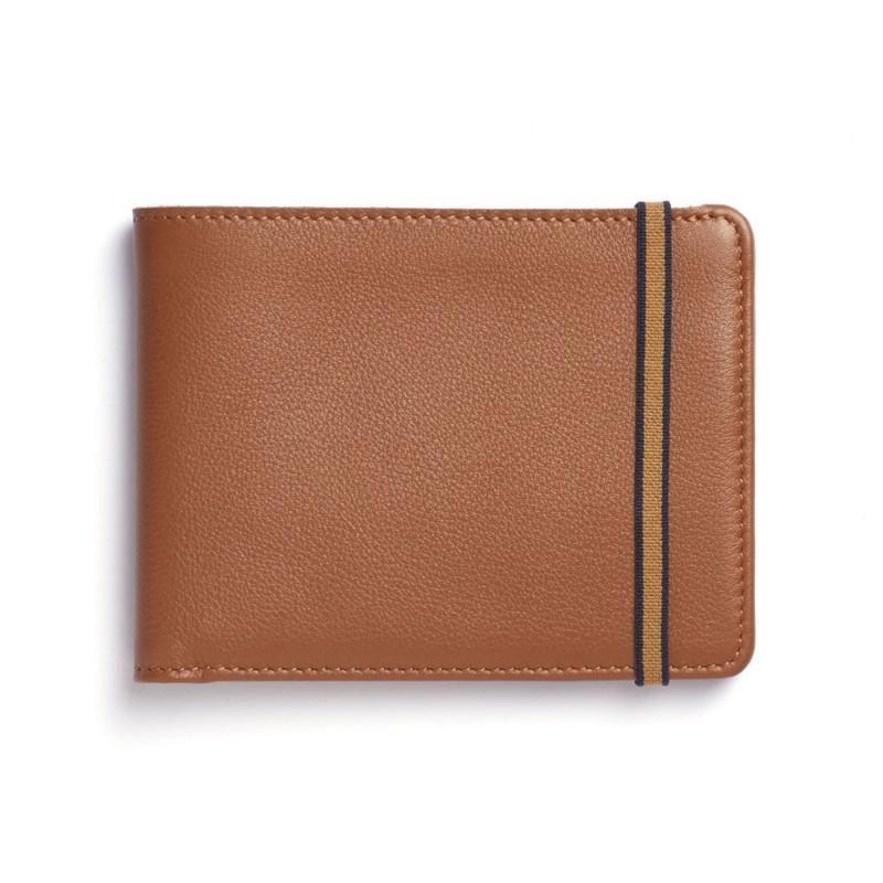 Carre Royal Portefeuille Porte-Carte En Cuir Leather Wallet Brandy, , large image number 0