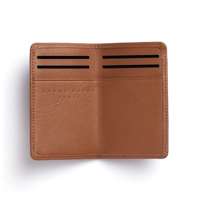 Carre Royal Porte-Carte Leather Wallet Brandy, , large image number 1