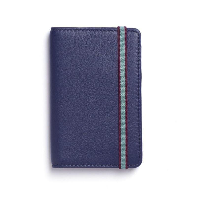 Carre Royal Porte-Carte Leather Wallet Blue, , large image number 0