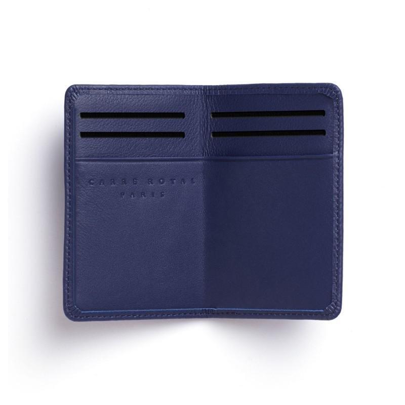 Carre Royal Porte-Carte Leather Wallet Blue, , large image number 1