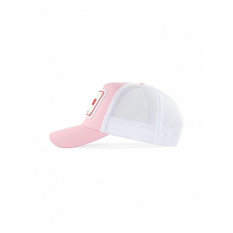 John Hatter Girl Power Rubber Patch Cap Unisex Cap Pink & White, , large image number 2
