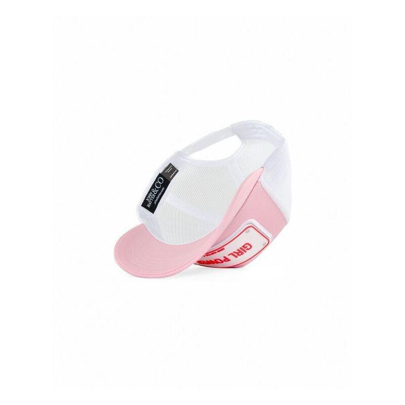 John Hatter Girl Power Rubber Patch Cap Unisex Cap Pink & White, , large image number 3